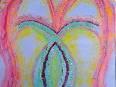 Vibrant Abstract Heart #001-14